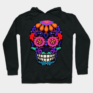 Day of the Dead | Sugar Skull | Felt Texture Style Hoodie